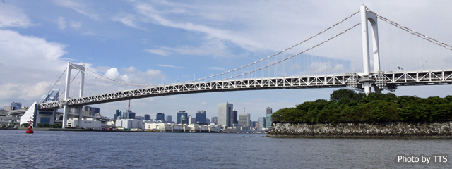 日本の吊橋：レインボーブリッジ